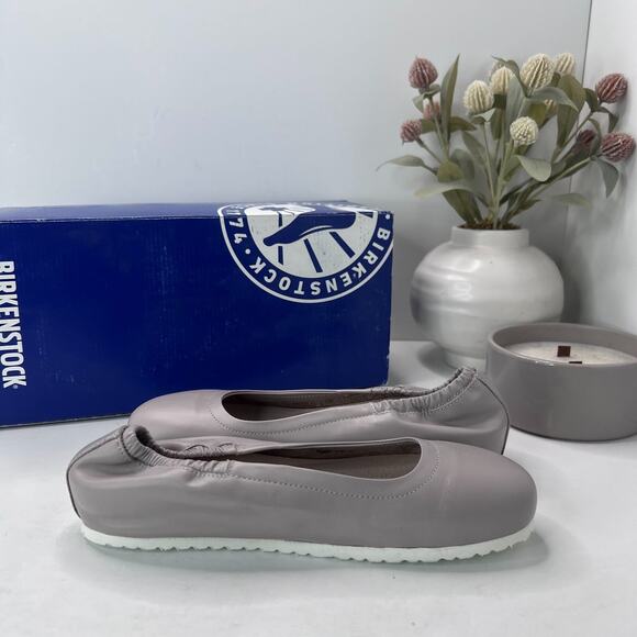 Birkenstock Celina Leather Slip On Grey 1004671 Women’s 5/EU 36 NWB FLAW Regular - Picture 7 of 13
